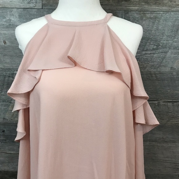 Michael Kors Women’s Ruffled Cold Shoulder Blouse - Picture 4 of 5